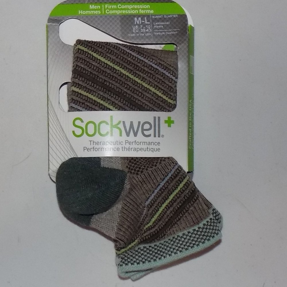 New Sockwell Summit Quarter firm compression merino wool/alpaca  made in USA
